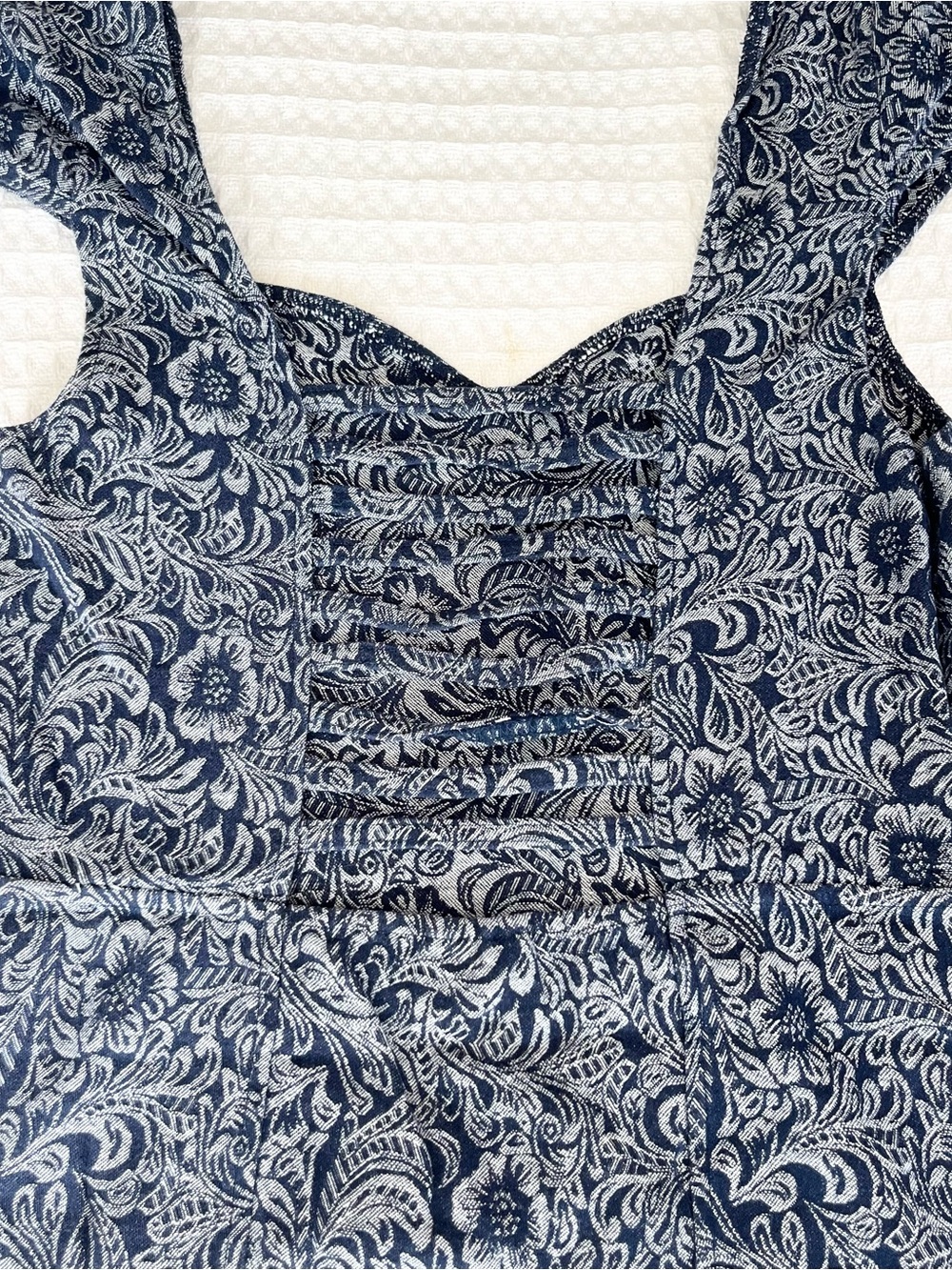 Intimately Free People Navy and White Floral Mini Dress medium - Picture 6 of 8